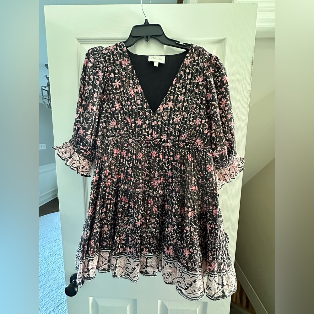 Cleobella Black and Pink Floral Dress